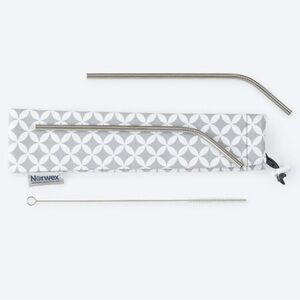 Norwex Stainless Steel Drinking Straws - long